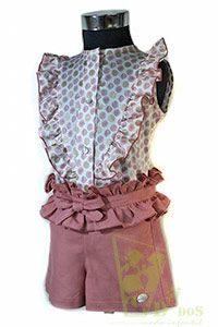 Conjunto short Basmart 19195. Conjuntos de short para ni a de